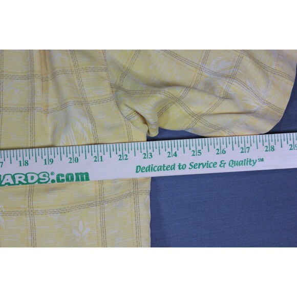 Tommy Bahama Shirt Mens Yellow Silk Floral Hawaiian Button Relax Casual Medium - Picture 5 of 9